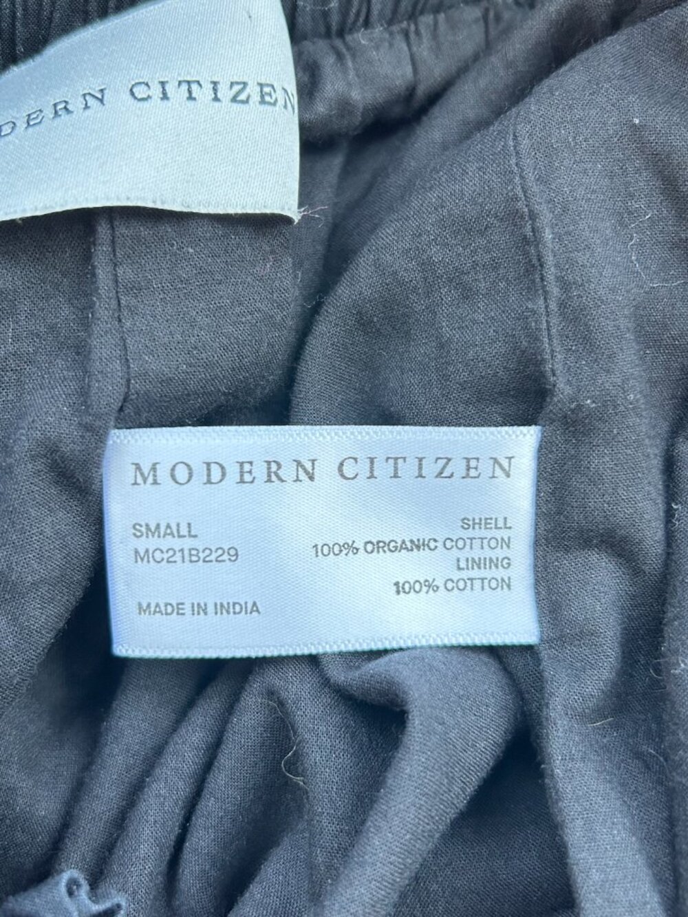Modern Citizen Paperbag Waist Pull-On Organic Cotton Black Shorts Size S - Picture 6 of 9